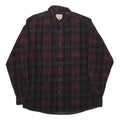 RED HEAD Mens Red & Black Checked Cotton Blend Shirt M Long Sleeve Button Collar