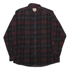 RED HEAD Mens Red & Black Checked Cotton Blend Shirt M Long Sleeve Button Collar