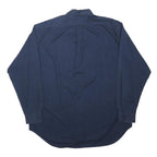 RALPH LAUREN Mens Navy Blue Shirt XL Cotton Blend Classic Fit Button-Down Collar