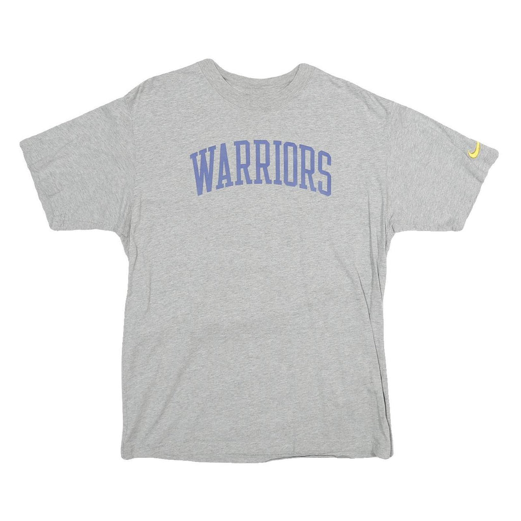 NIKE Mens Grey Warriors Graphic T-Shirt S Short Sleeve Crew Neck Sportswear