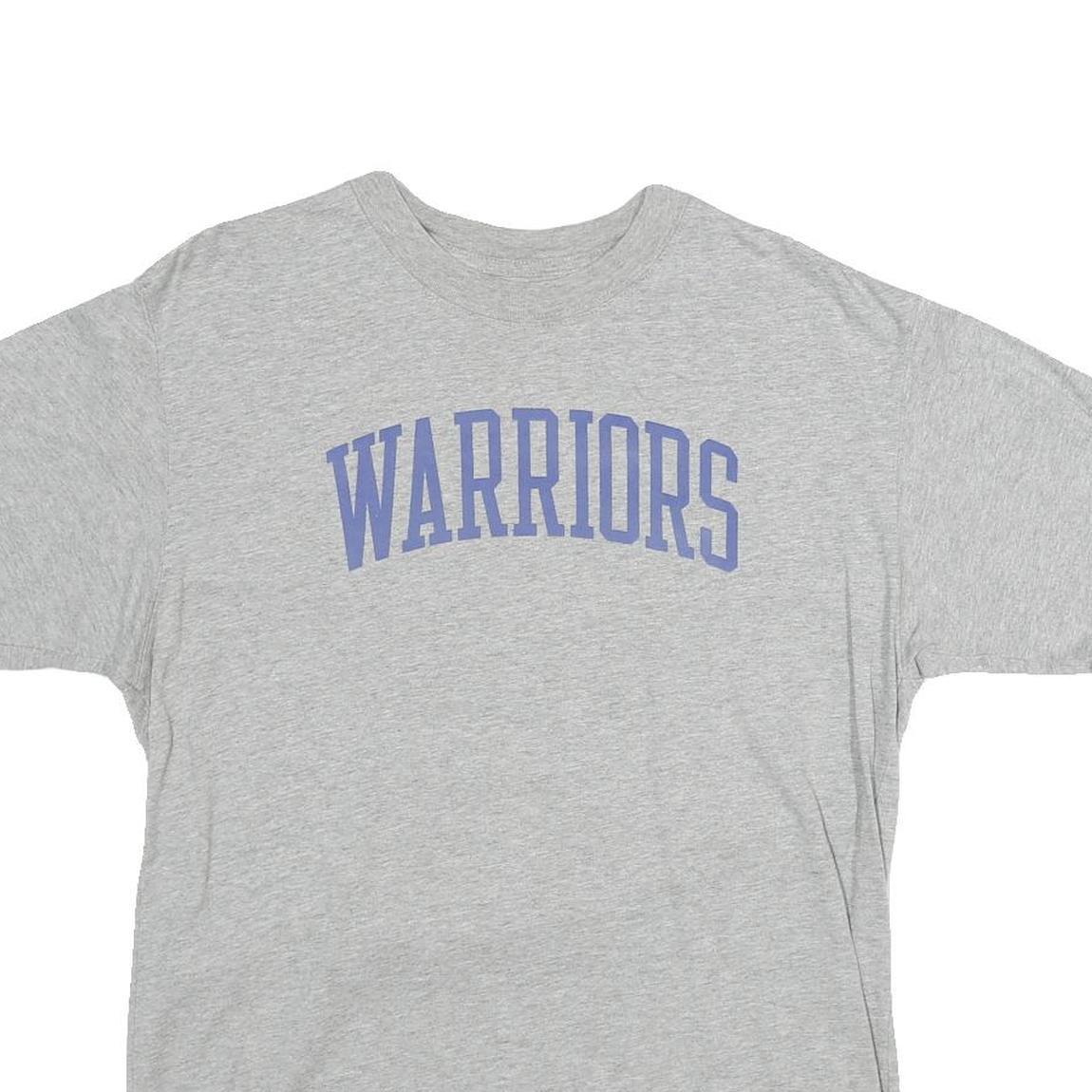 NIKE Mens Grey Warriors Graphic T-Shirt S Short Sleeve Crew Neck Sportswear