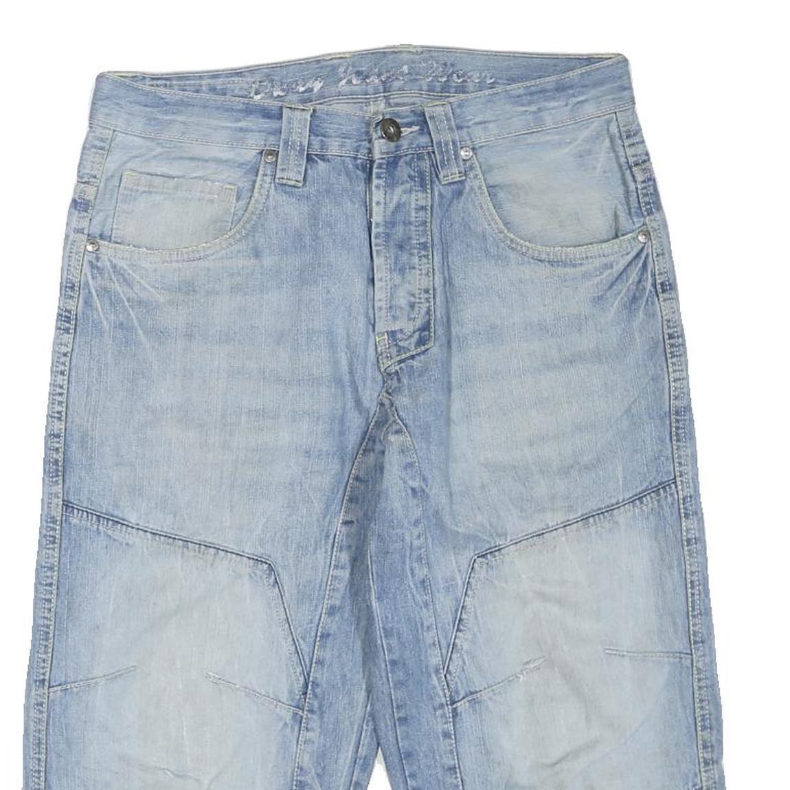 Womens Light Blue Denim Casual Shorts M W32 Cotton Blend Relaxed Fit