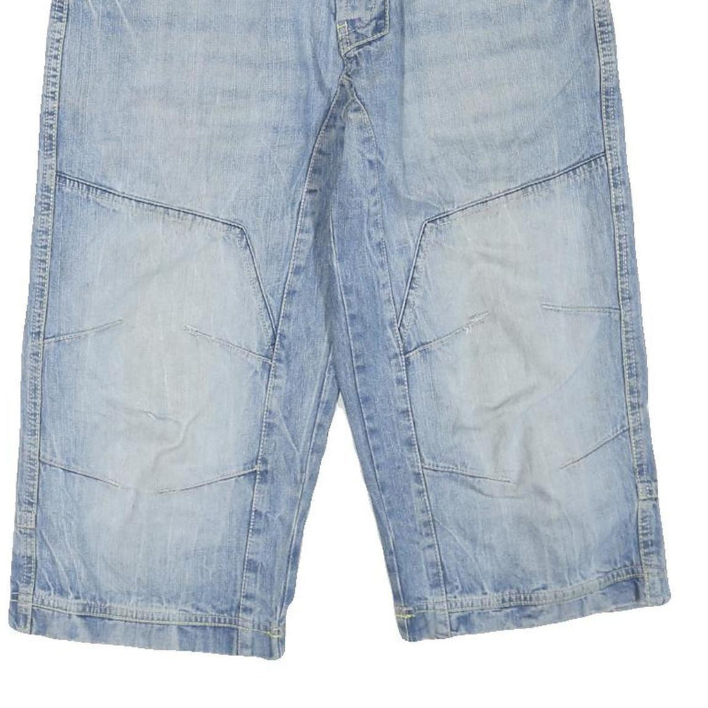 Womens Light Blue Denim Casual Shorts M W32 Cotton Blend Relaxed Fit