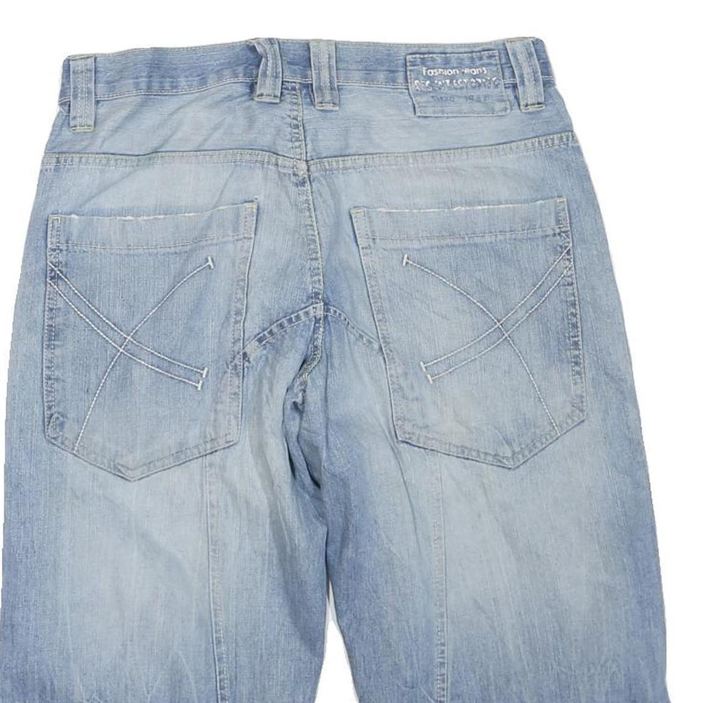 Womens Light Blue Denim Casual Shorts M W32 Cotton Blend Relaxed Fit