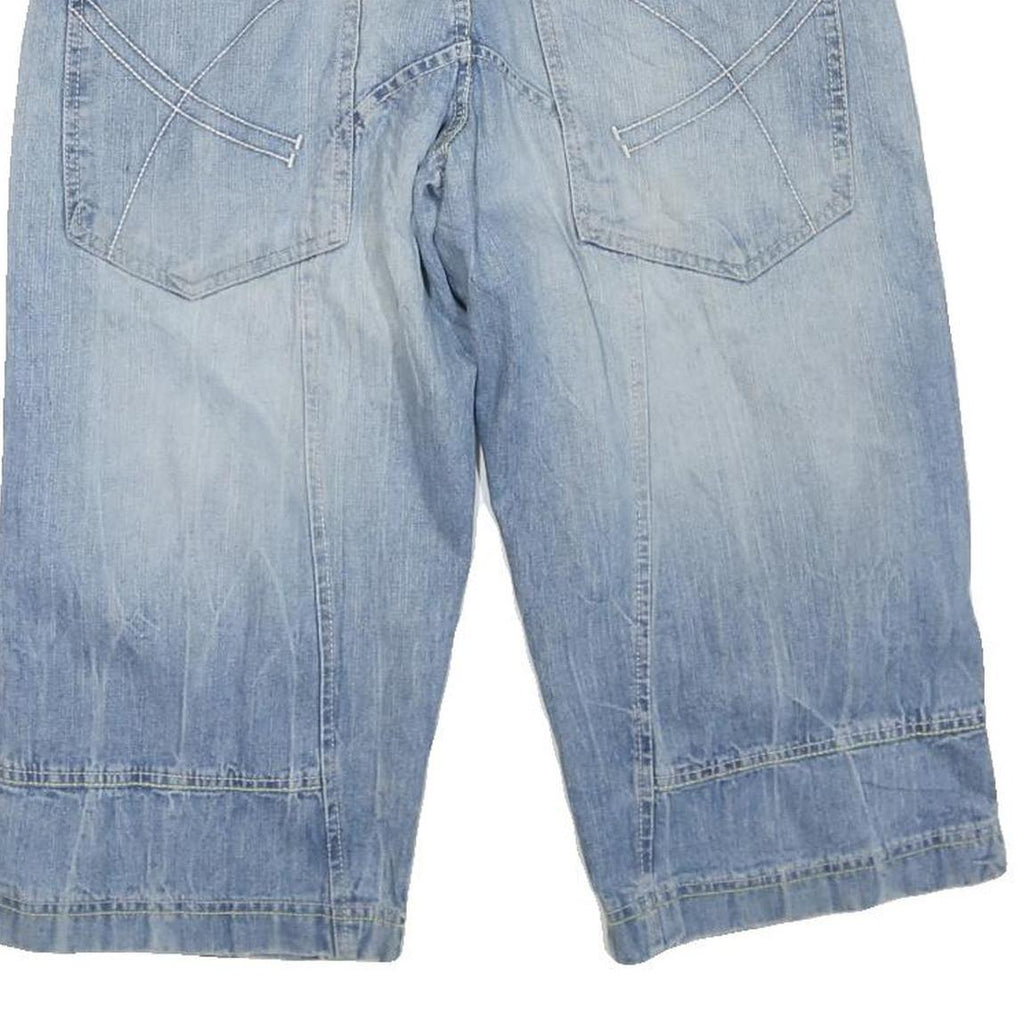 Womens Light Blue Denim Casual Shorts M W32 Cotton Blend Relaxed Fit