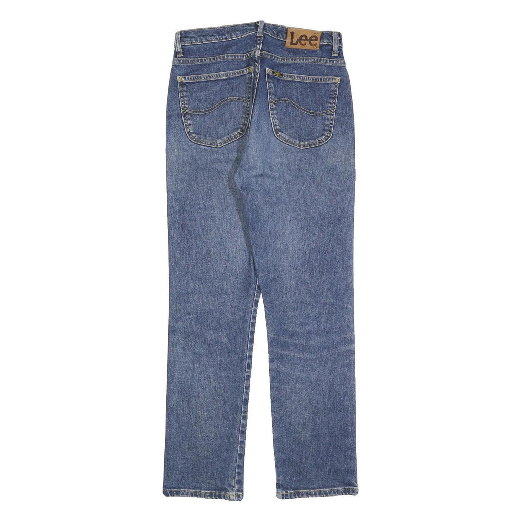 LEE Womens Blue Regular Fit Straight Denim Jeans W28 L29 Classic Cotton Blend