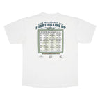 GILDAN Mens White Indianapolis 500 Graphic T-Shirt L Short Sleeve Crew Neck