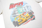 GILDAN Mens White Indianapolis 500 Graphic T-Shirt L Short Sleeve Crew Neck