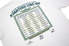 GILDAN Mens White Indianapolis 500 Graphic T-Shirt L Short Sleeve Crew Neck