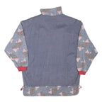 DOUBLE DUTY Mens Blue Pullover M Cotton Blend Quarter Zip Sweatshirt Zipper