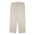 CALVIN KLEIN Mens Cotton Blend Beige Regular Fit Straight Leg Trousers W34 L30
