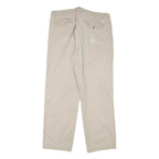 CALVIN KLEIN Mens Cotton Blend Beige Regular Fit Straight Leg Trousers W34 L30