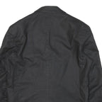 Mens Black Double Breasted Button Polyester Blend Regular Jacket Classic