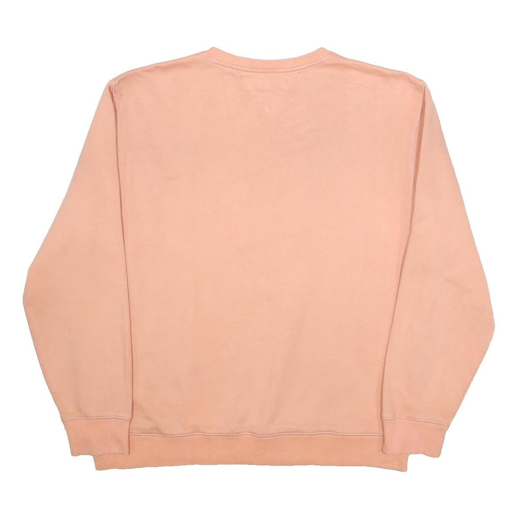 TOMMY HILFIGER Mens Orange Sweatshirt Crew Neck XL Cotton Blend Logo