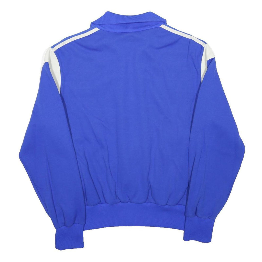 ADIDAS Mens Blue & White Track Jacket S Cotton Blend Plain Zip Athletic