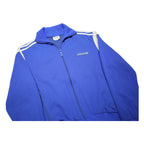 ADIDAS Mens Blue & White Track Jacket S Cotton Blend Plain Zip Athletic