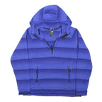 THE NORTH FACE Womens Blue Striped Jacket XL Cotton Blend Hoodie Zip Outdoor