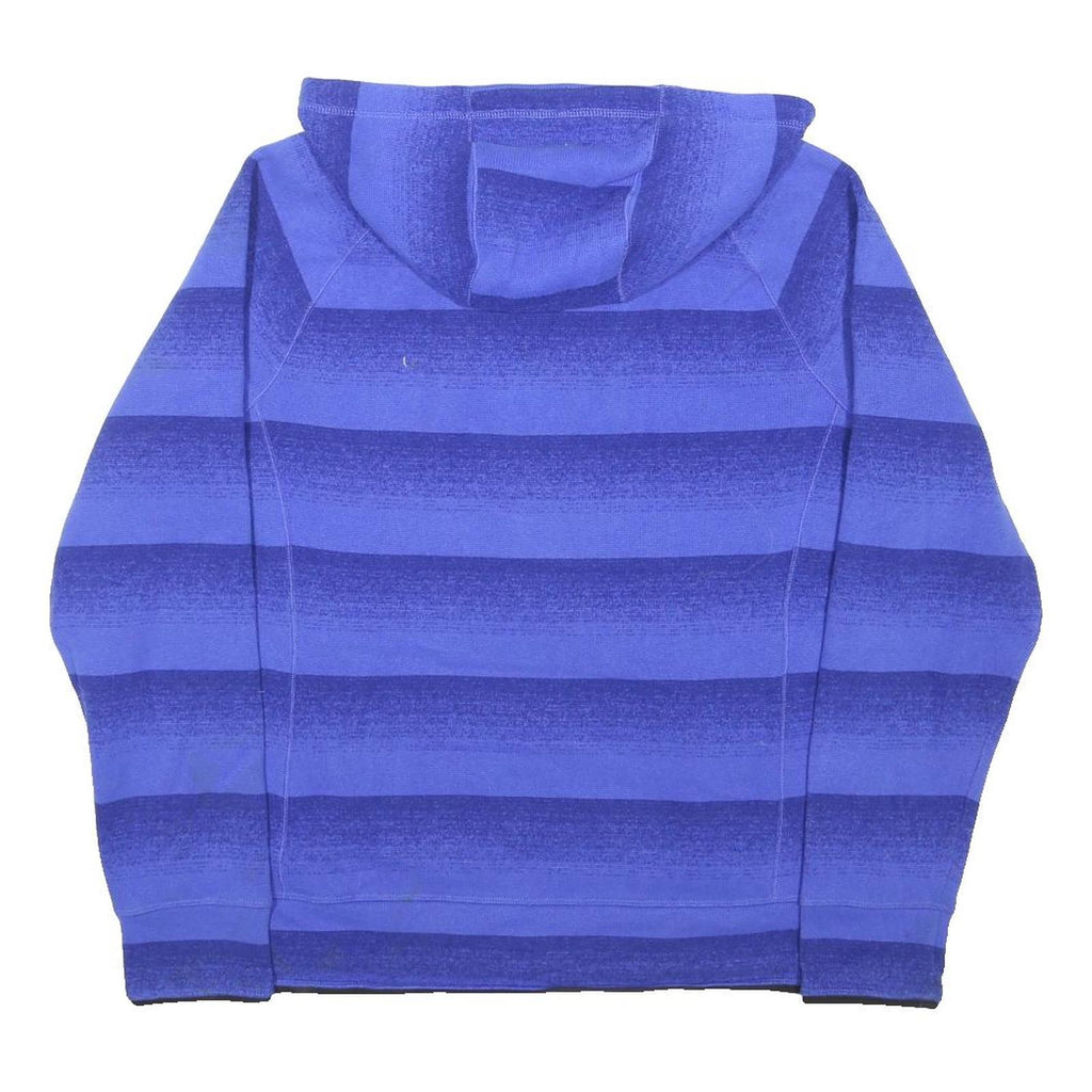 THE NORTH FACE Womens Blue Striped Jacket XL Cotton Blend Hoodie Zip Outdoor
