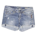 SILVER Womens Denim Blue Casual Shorts M W30 Distressed 5-Pocket