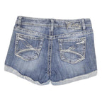 SILVER Womens Denim Blue Casual Shorts M W30 Distressed 5-Pocket