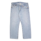 TRUE RELIGION Mens Regular Fit Blue Denim Jeans W36 L27 Zip Pocket Casual