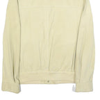 PAL ZILERI Mens Cream Suede Bomber Jacket M Woven Button Closure Classic Fit