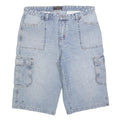 SO GOSS Mens Light Blue Denim Cargo Shorts XL W39 Comfortable Cotton Blend