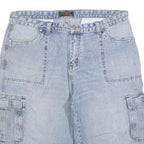 SO GOSS Mens Light Blue Denim Cargo Shorts XL W39 Comfortable Cotton Blend