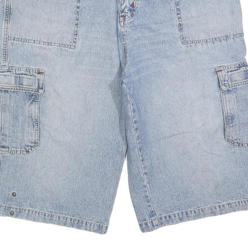 SO GOSS Mens Light Blue Denim Cargo Shorts XL W39 Comfortable Cotton Blend