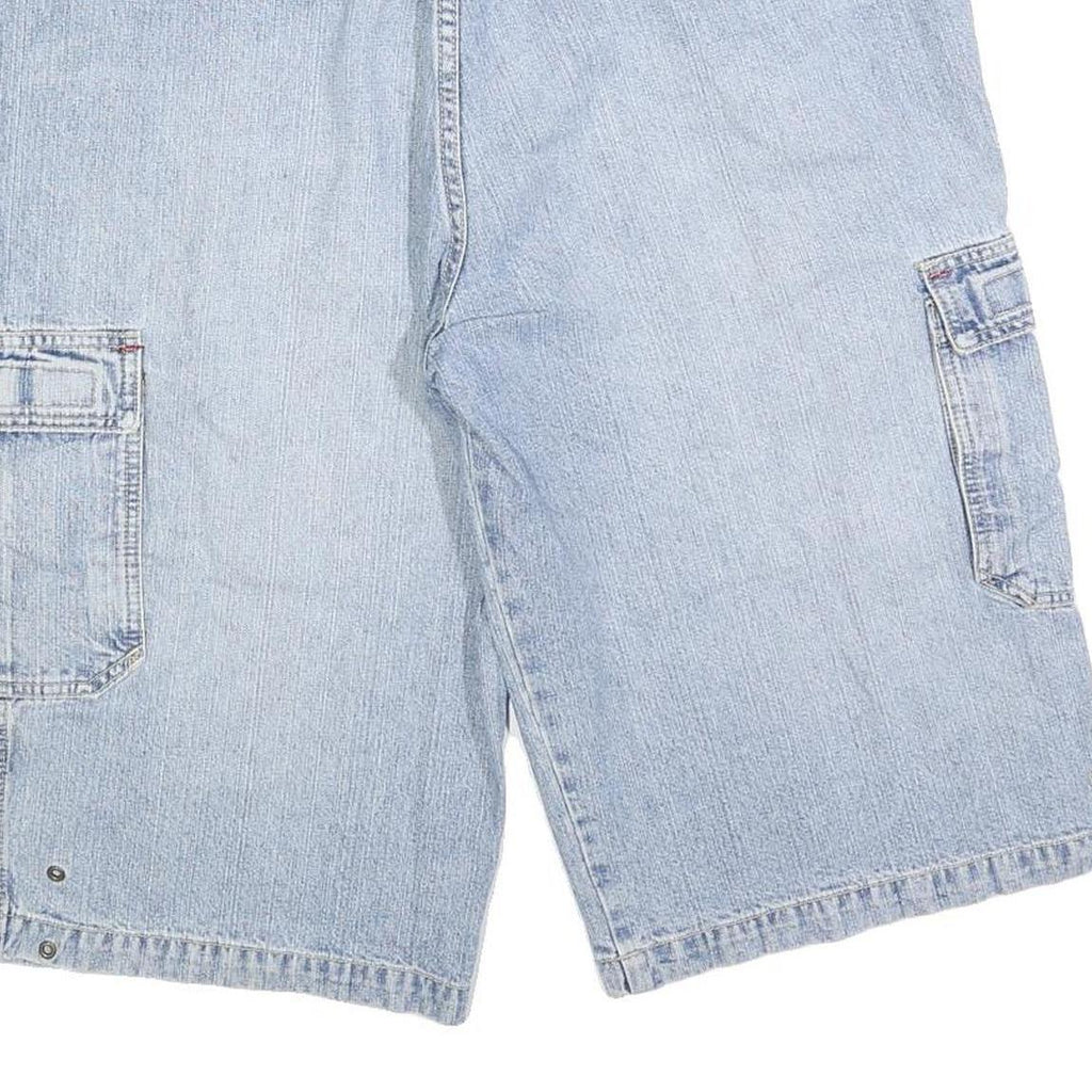 SO GOSS Mens Light Blue Denim Cargo Shorts XL W39 Comfortable Cotton Blend