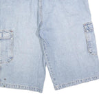 SO GOSS Mens Light Blue Denim Cargo Shorts XL W39 Comfortable Cotton Blend