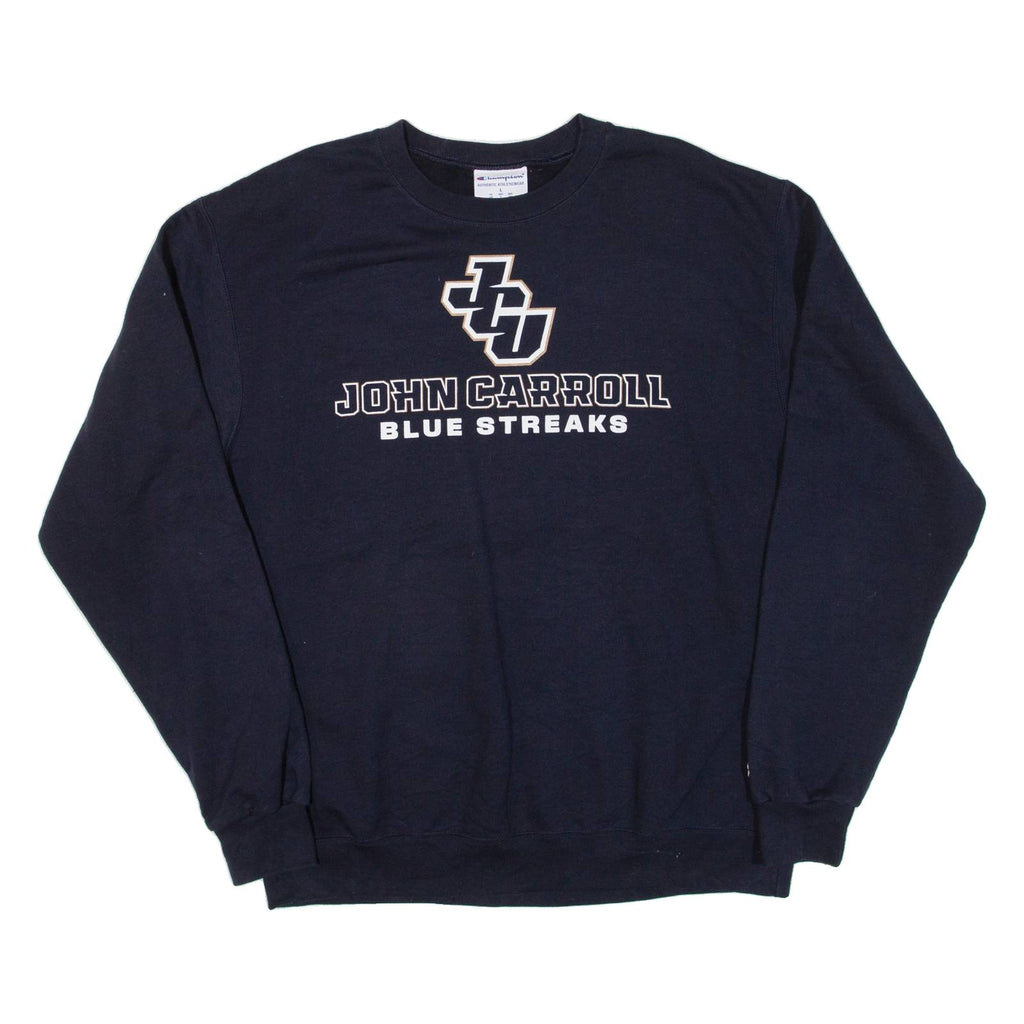 CHAMPION John Carroll Blue Streaks Mens Sweatshirt Blue USA L