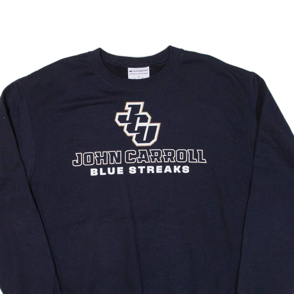 CHAMPION John Carroll Blue Streaks Mens Sweatshirt Blue USA L