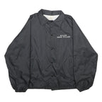 AUBURN SPORTSWEAR Mens Black Nylon Coach Jacket L Plain Kentucky Lightning Print