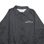 AUBURN SPORTSWEAR Mens Black Nylon Coach Jacket L Plain Kentucky Lightning Print