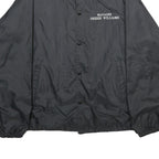 AUBURN SPORTSWEAR Mens Black Nylon Coach Jacket L Plain Kentucky Lightning Print
