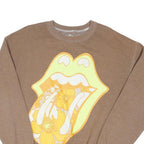 THE ROLLING STONE Womens Brown Pullover Sweatshirt M Retro Band Graphic