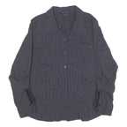 TOMMY HILFIGER Womens Blue & White Polka Dot Shirt L Button Down Cotton Blend