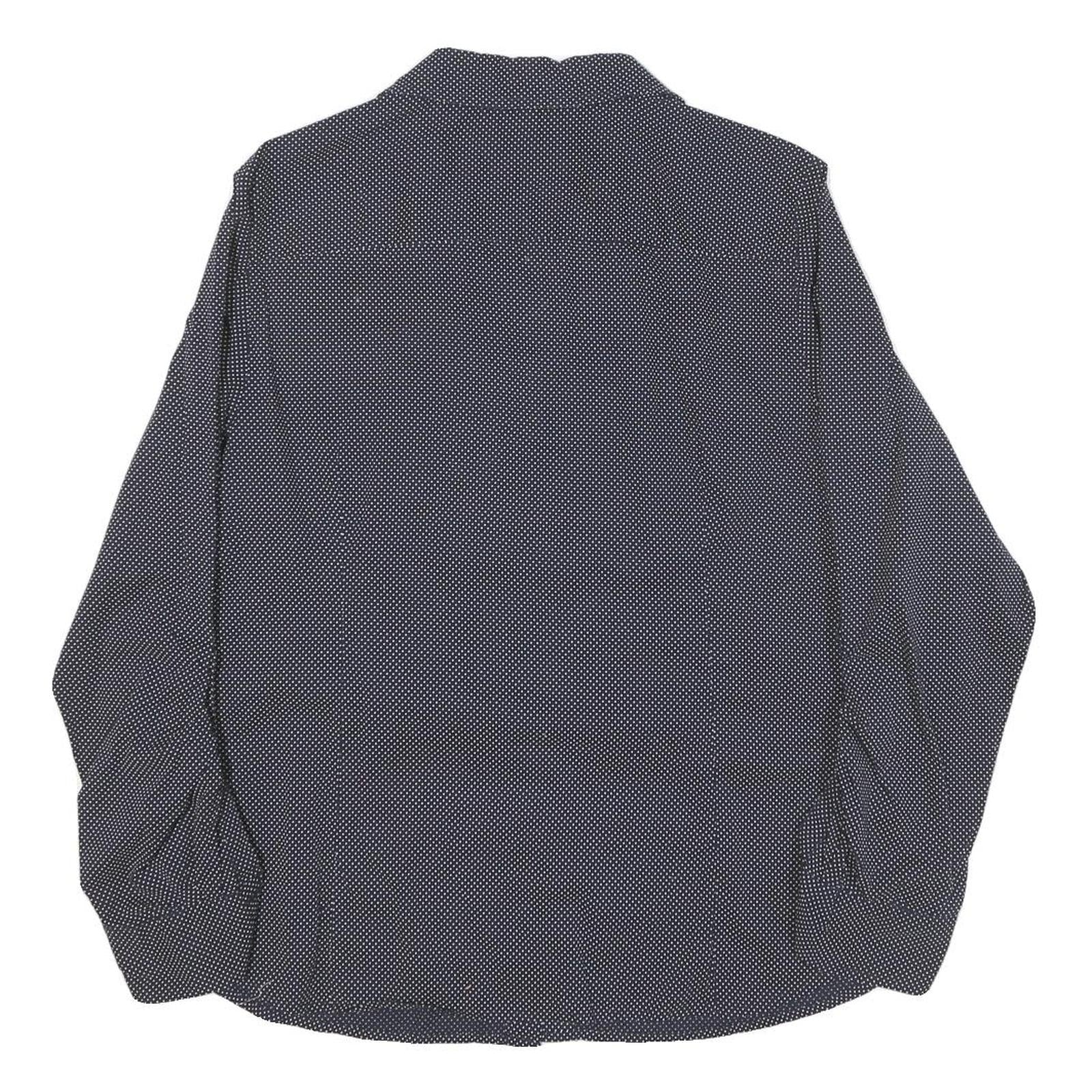 TOMMY HILFIGER Womens Blue & White Polka Dot Shirt L Button Down Cotton Blend