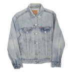 LEVI'S Womens Blue Denim Jacket S Cotton Blend Button Plain Classic Fit