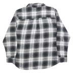 WOOLRICH Mens Black & White Check Shirt XL Button-Down Collar Long Sleeve Cotton