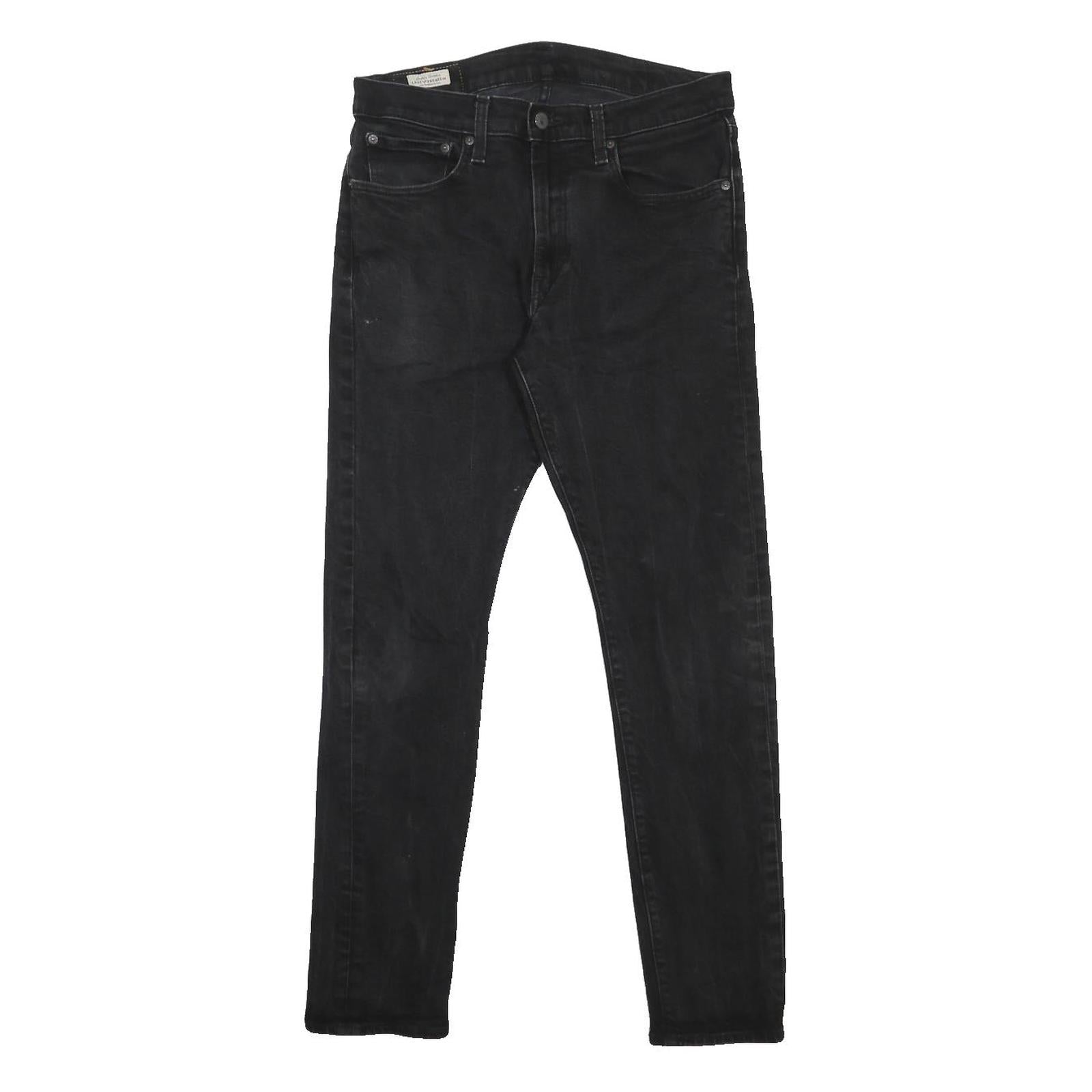 LEVI'S 512 BIG E Mens Jeans Black Slim Skinny Denim W32 L29 Vintage Cotton Blend