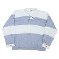 Mens Blue & White Colourblock Zip Jacket M Polyester Blend Casual Outerwear