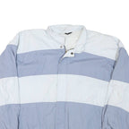 Mens Blue & White Colourblock Zip Jacket M Polyester Blend Casual Outerwear
