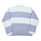 Mens Blue & White Colourblock Zip Jacket M Polyester Blend Casual Outerwear