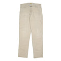 CARHARTT Mens Relaxed Fit Beige Cotton Blend Trousers W34 L34 Workwear Utility