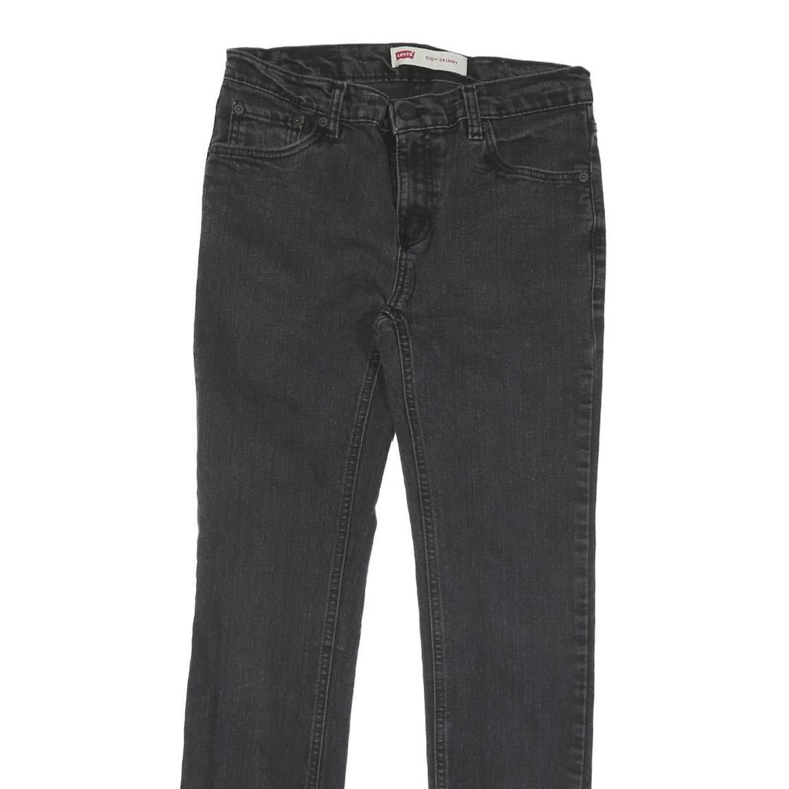 LEVI'S 510 Mens Jeans Black Slim Skinny Denim W30 L29 Classic Zip