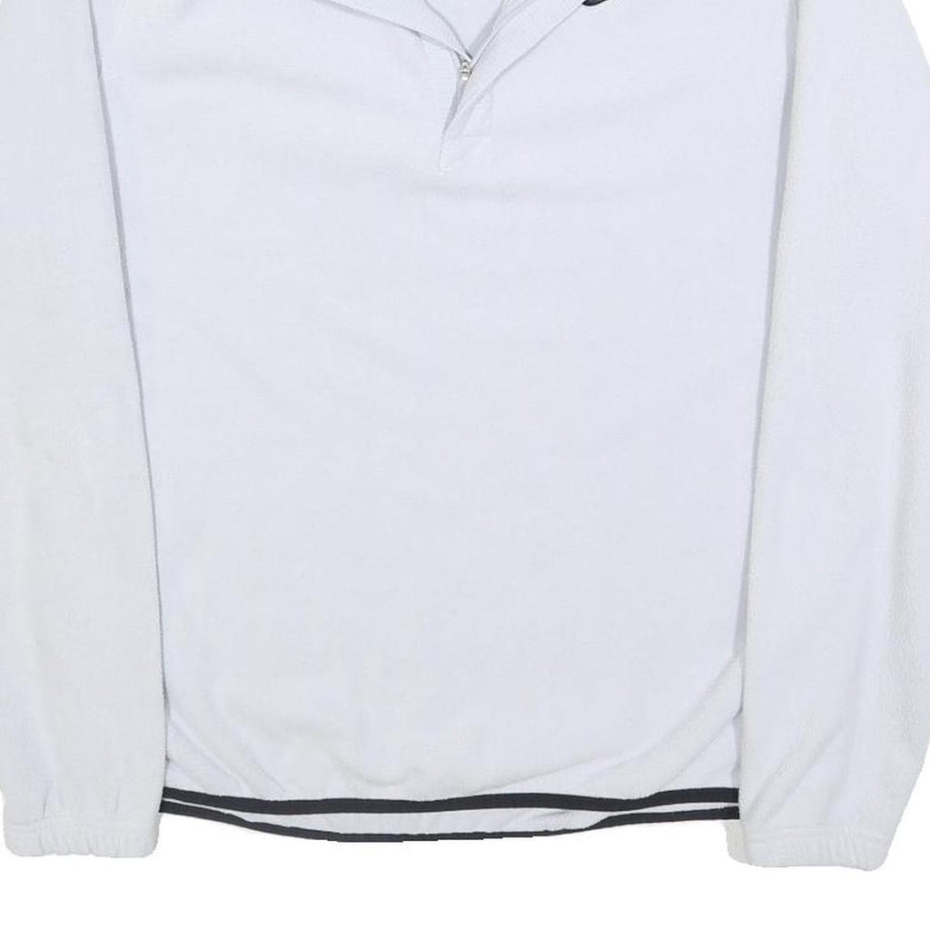 NIKE Mens White Plain Pullover Jumper Crew Neck Tight Knit M Polyester