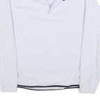 NIKE Mens White Plain Pullover Jumper Crew Neck Tight Knit M Polyester