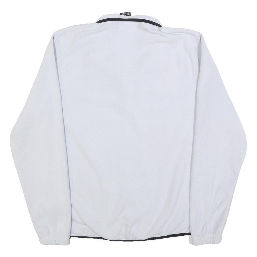 NIKE Mens White Plain Pullover Jumper Crew Neck Tight Knit M Polyester